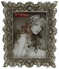 Κορνίζα Flower 279-222-153 10x15cm Silver Polyresin