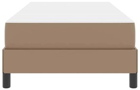 vidaXL Κρεβάτι με στρώμα Καπουτσίνο 90 x 190 cm Τεχνητό δέρμα