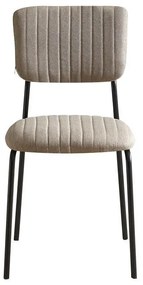 Καρέκλα Τραπεζαρίας Α10 Fylliana Χακί με Μεταλλικό σκελετό 53x43x84εκ. 4αδα 53x43x84 εκ.