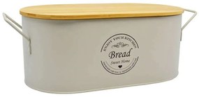 Ψωμιέρα Bread 817146 33,5x17,6x12,2cm White-Natural Ankor Μέταλλο,Bamboo