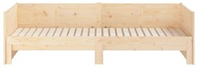 vidaXL Καναπές Κρεβάτι Συρόμενος 2x(80x200) εκ. από Μασίφ Ξύλο Πεύκου