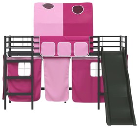 vidaXL Μαύρο και Ροζ 90 x 190 cm