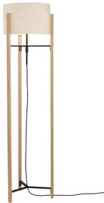 Επιδαπέδιο Φωτιστικό SHINE-WOOD E27 IP20 Φ45 Fischer Honsel-40484-Μπεζ 40484