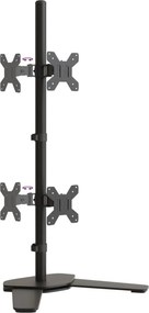 vidaXL Βάση Οθόνης Διπλή VESA Μαύρη 75/100 χιλ. από Ατσάλι