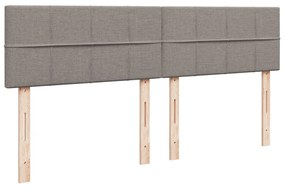 Κρεβάτι Boxspring με Στρώμα Taupe 180x200 εκ. Υφασμάτινο - Μπεζ-Γκρι