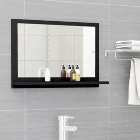 Καθρέφτης Μπάνιου Μαύρος 60 x 10,5 x 37 εκ. Μοριοσανίδα