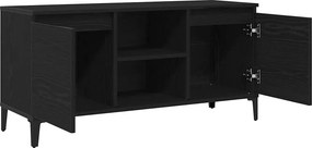 vidaXL Ντουλάπι TV 102 x 35 x 50 εκ. Μαύρη Οξυά Επεξεργασμένο Ξύλο