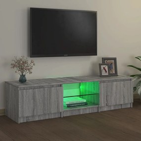vidaXL Έπιπλο Τηλεόρασης με LED Γκρι Sonoma 140 x 40 x 35,5 εκ.