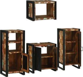 vidaXL Σετ Επίπλων Μπάνιου 4 τμχ. Πολύχρωμο 55 x 35 x 60 εκ.