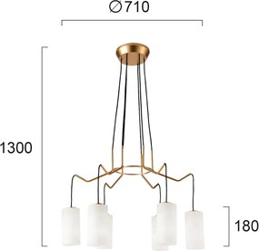 Φωτιστικό οροφής Viokef Elenor 6φωτο