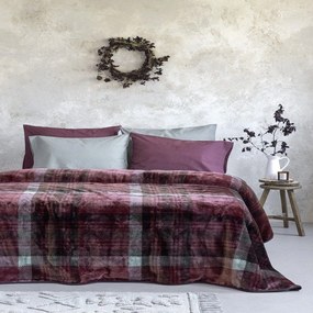 Κουβέρτα Βελουτέ Cozy Bordo Nima Υπέρδιπλo 220x240cm Polyester