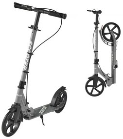 VEVOR Kick Scooter for Kids Ages 8+, Teens &amp; Adults, 2-Wheel Toddler Scooter with Adjustable Height Handlebar, Wide Anti-Slip Deck, Foldable Lightweight Frame for Boys and Girls up to 99.8 kg, Gray