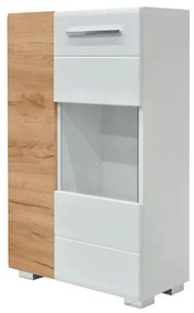 MATIS Βιτρίνα επιδαπέδια Barcelona Χρυσό Δρυς Matis670236