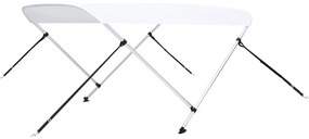 vidaXL Τέντα Σκάφους με 2 Αψίδες Λευκή 180x150x110 εκ.