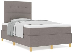 vidaXL Κρεβάτι με ελατήριο και στρώμα ταπεί 120x200 εκ. Ύφασμα