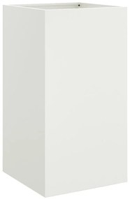 vidaXL Ζαρντινιέρα Λευκή 42x38x75 εκ. από Χάλυβα Ψυχρής Έλασης
