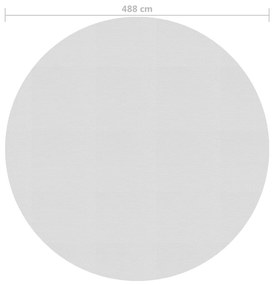 vidaXL Κάλυμμα Πισίνας Ηλιακό Γκρι 488 εκ. από Πολυαιθυλένιο