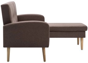 vidaXL Καναπές Γωνιακός Καφέ 186 x 136 x 79 εκ. Υφασμάτινος