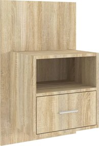 vidaXL Κομοδίνα Επιτοίχια 2 τεμ. Sonoma Δρυς