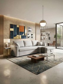 Γωνιακός καναπές Vancouver-Gkri Anoixto