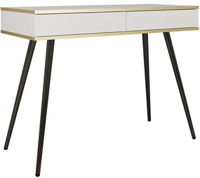 Κονσόλα Oro T102_BI_BL 102x50x80cm White-Anthracite Μελαμίνη,Μέταλλο