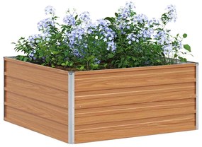 vidaXL Υπερυψωμένη Ζαρντινιέρα Ανοιχτό καφέ 100 x 100 x 45 cm