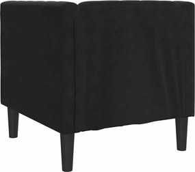 vidaXL Πολυθρόνα Chesterfield Μαύρο Βελούδινη