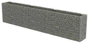 vidaXL Συρματοκιβώτιο-Γλάστρα Υπερυψωμένη 450x50x100 εκ. Γαλβ. Χάλυβας