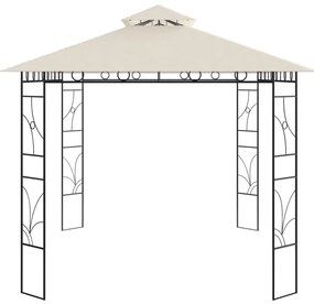 vidaXL Κιόσκι Κρεμ 4 x 3 x 2,7 μ. 160 γρ./μ²