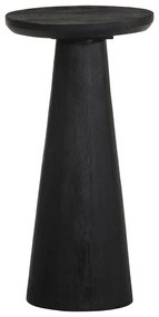 vidaXL Τραπεζάκι Μαύρο Ø30x60 cm από μασίφ ξύλο Mango