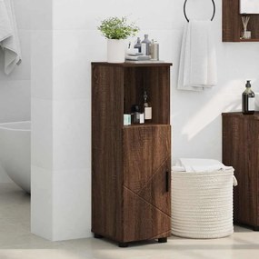 vidaXL Ντουλάπι Μπάνιου με αποθήκευση Καφέ δρυς 30 x 35 x 95 εκ