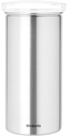 Brabantia 646989 Βάζο για 18 κάψουλες καφέ Matt Steel Fingerprint Proof, Transparent Lid