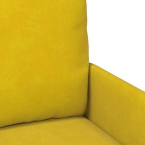 vidaXL Καναπέδες με μαξιλάρι 110cm Κίτρινο Κόντρα πλακέ