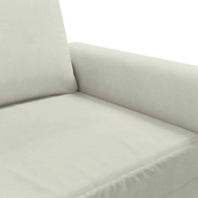vidaXL Καναπές Τριθέσιος Κρεμ 180 εκ. Βελούδινος