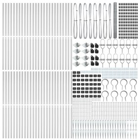 vidaXL Hexagon Fence 1.6x100 μ Γαλβανισμένος Χάλυβας