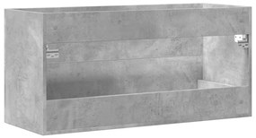 vidaXL Ντουλάπι Νιπτήρα Γκρι Σκυροδέματος 100x38,5x48 εκ. Επεξ. Ξύλο