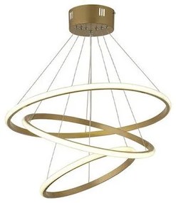 Κρεμαστό Φωτιστικό Οροφής LED 80W 3CCT Cronos-50 Heronia Lighting-01-0357-Χρυσό 01-0357