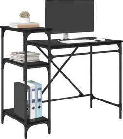 vidaXL Γραφείο Μαύρη Οξυά 105 x 50 x 90 cm Επεξεργασμένο ξύλο