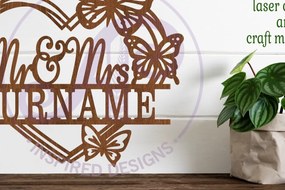 Σετ των 3 Intra απο ξύλο plywood 3mm-4mm πάχος Πεταλούδα στεφάνι κυρίου και κυρίας καρδιά Δίασταση 6x6 cm INTRAFABR-102807164