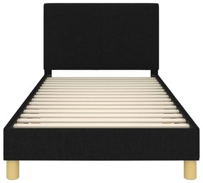 vidaXL Κρεβάτι Παιδικής Κρεβατοκάμαρας με Κεφαλάκι Μαύρο 90 x 200 cm