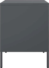 vidaXL Κομοδίνα 2 τεμ. Ανθρακί 36x39x50,5 εκ. από Χάλυβα