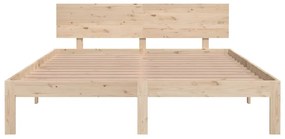 vidaXL Πλαίσιο Κρεβατιού 150 x 200 εκ. Μασίφ Ξύλο King Size