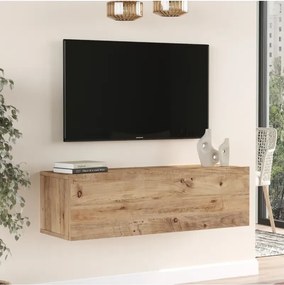 Stewehome Έπιπλο τηλεόρασης με ντουλάπι από πεύκο 100x32x29 cm