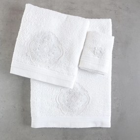 Πετσέτες Μπάνιου (Σετ 3τμχ) Rythmos Thalia 500gsm Λευκό