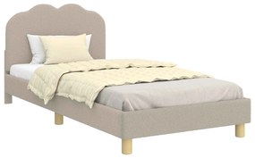 vidaXL Κρεβάτι Παιδικής Κρεβατοκάμαρας με Κεφαλάκι Ανοιχτό γκρι