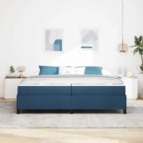 vidaXL Κρεβάτι με ελατήρια Μπλε 200 x 200 cm ύφασμα