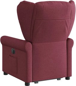 vidaXL Πολυθρόνα Ηλεκτρική Ανακλ. Μπορντό Υφασμάτινη