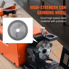 VEVOR Drill Bits Sharpener, MR-13A Bits Grinder Sharpener 3-13mm, 95° to 135° Point Angle Adjustable Drill Bit Re-Sharpener, Portable Sharpening Machine with 11 Collets, CBN &amp; SDC Wheel