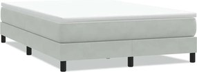 vidaXL Box Spring Κρεβάτι χωρίς στρώμα Ανοιχτό γκρι Βελούδινο