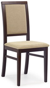 SYLWEK 1 chair color: dark walnut/TORENT BEIGE DIOMMI V-PL-N-SYLWEK1-C.ORZECH-T.BEIGE